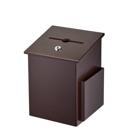 Adiroffice Squared Wood Locking Suggestion Box ADI632-01-MA